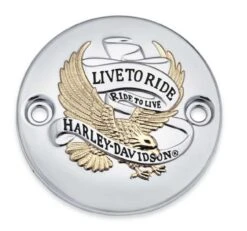 Harley Davidson Timer Cover Live To Ride Gold