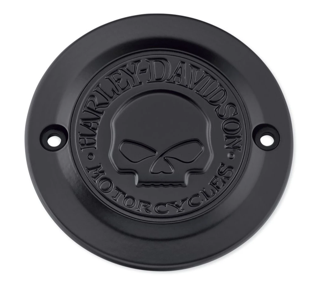 Harley Davidson Timer Cover Willie G Skull Black
