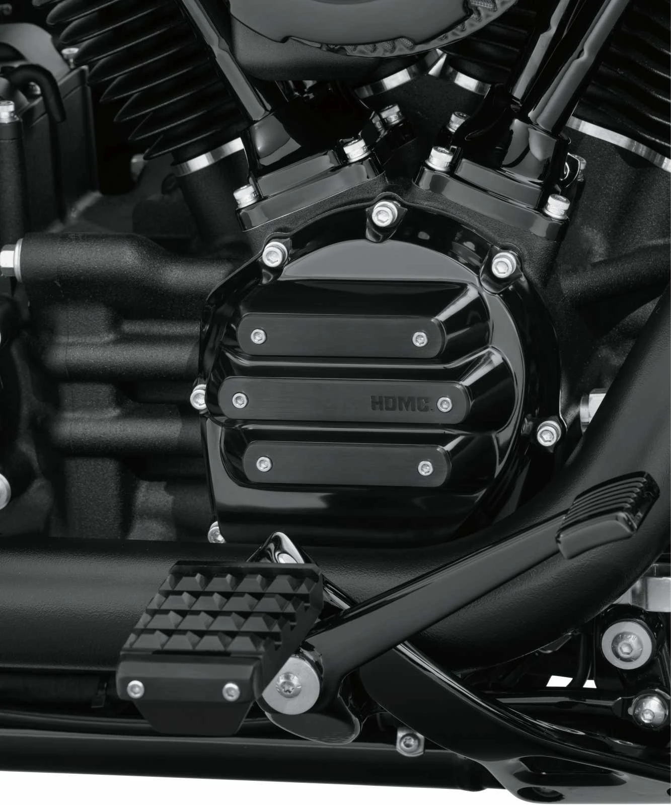 Harley Davidson Dominion Cam Cover - Gloss Black With Hilighted Slots – Bild 2