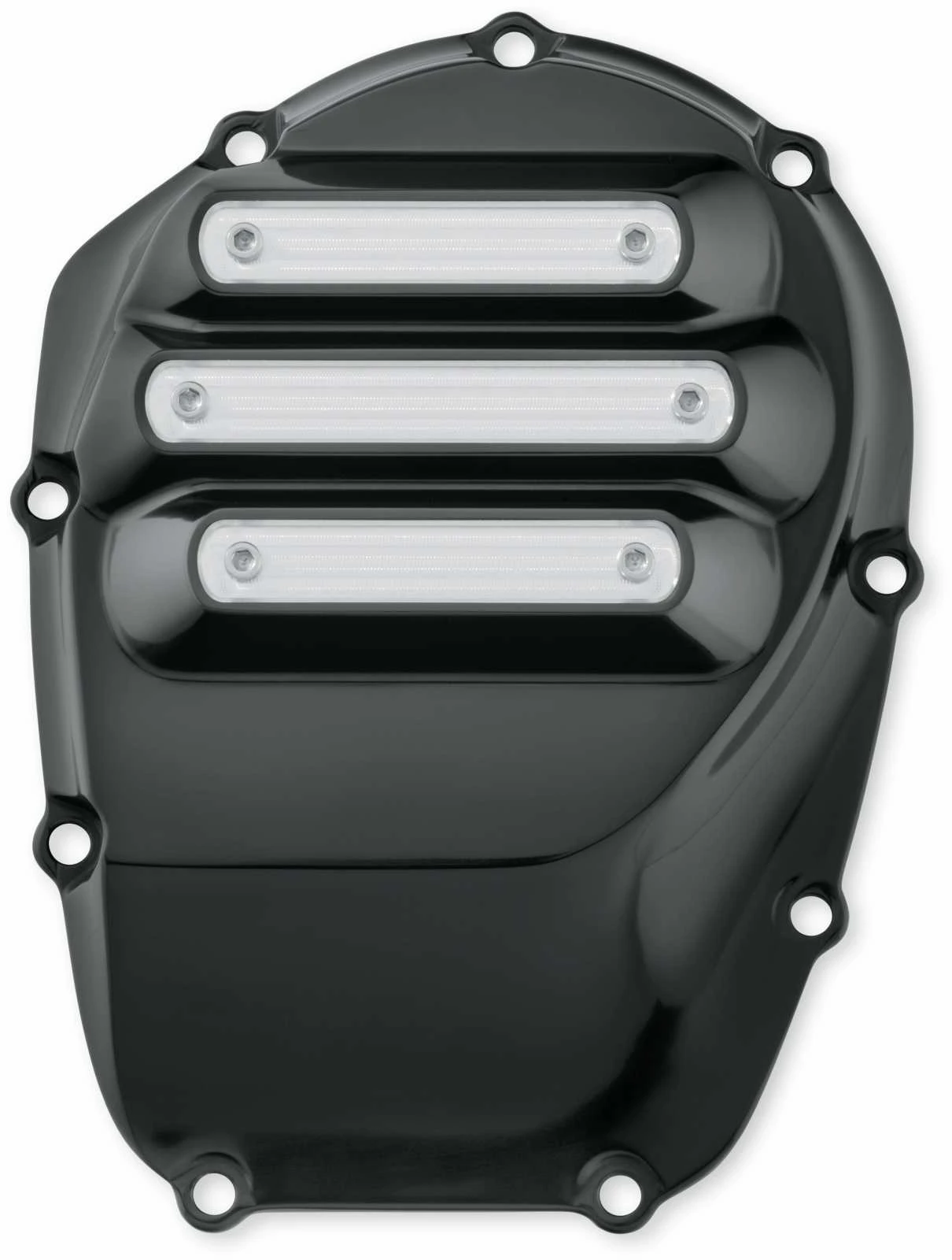 Harley Davidson Dominion Cam Cover - Gloss Black With Hilighted Slots