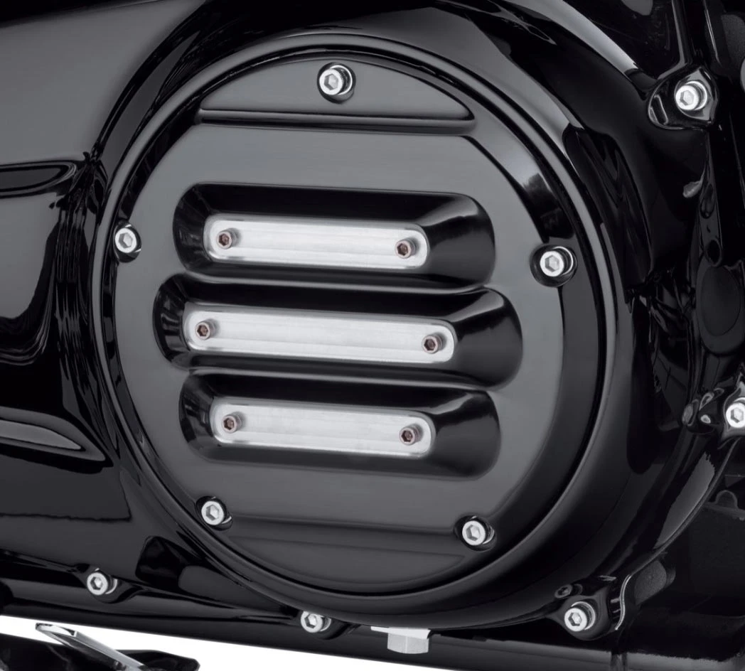 Harley Davidson Dominion Derby Cover Gloss Black With Highlighted Slots – Bild 2