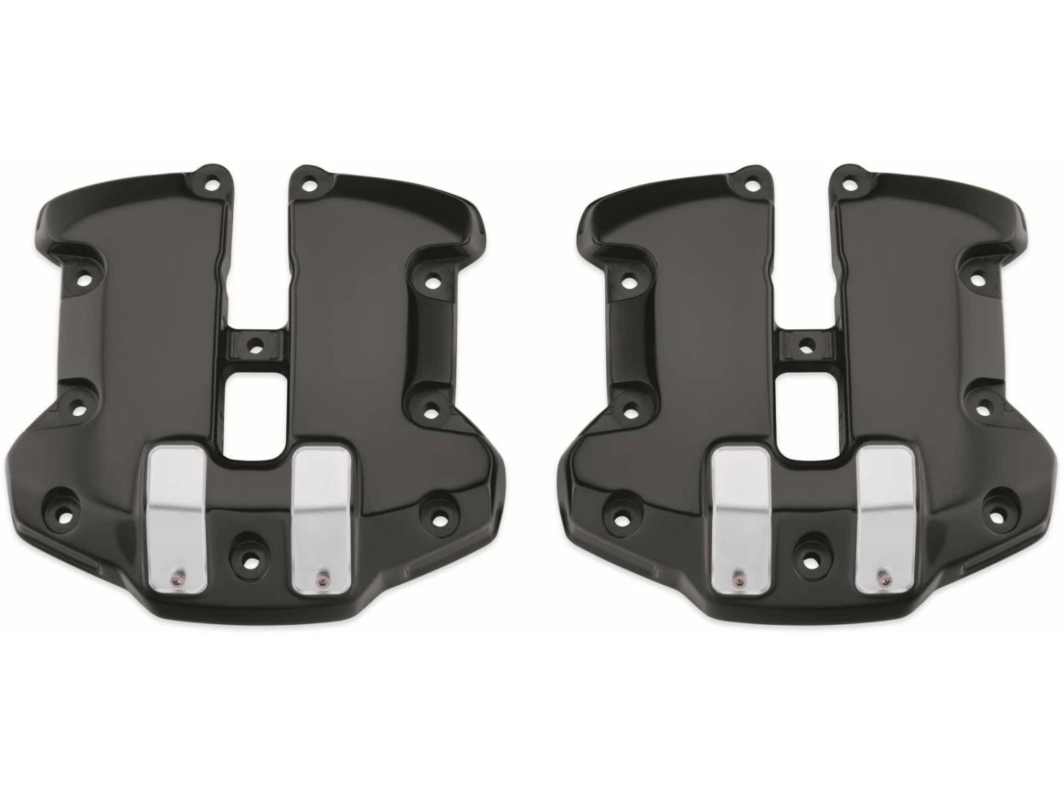 Harley Davidson Dominion Upper Rocker Box Covers - Gloss Black With Highlighted Slots