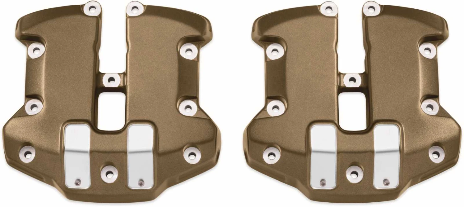 Harley Davidson Dominion Upper Rocker Box Covers - Bronze With Highlighted Slots