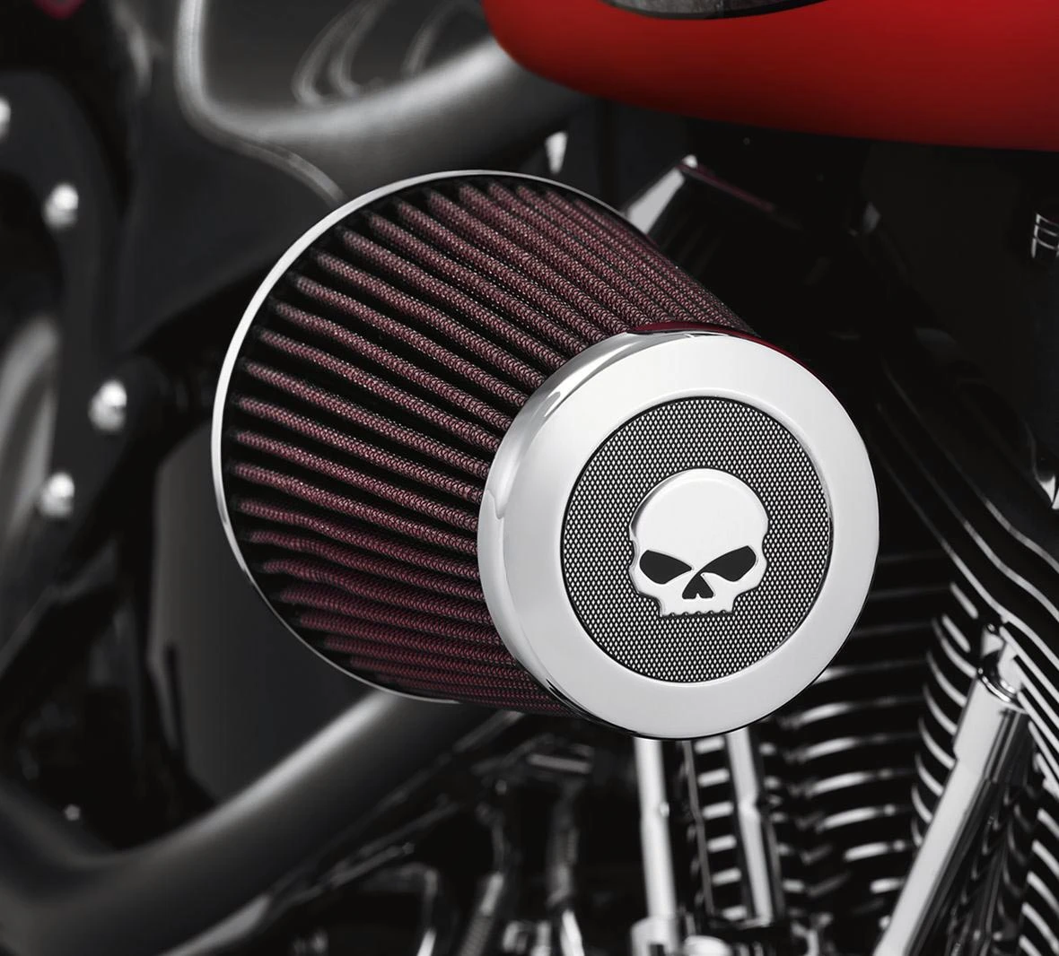 Harley Davidson Screamin Eagle Heavy Breather Decorative Endcap- Willie G Skull