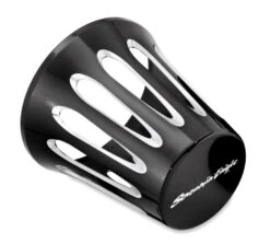 Harley Davidson Screamin Eagle Heavy Breather Cover Teardrop Cut Back Black With Logo