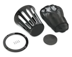 Harley Davidson Screamin Eagle Heavy Breather Cover Teardrop Cut Back Black With Side Logo