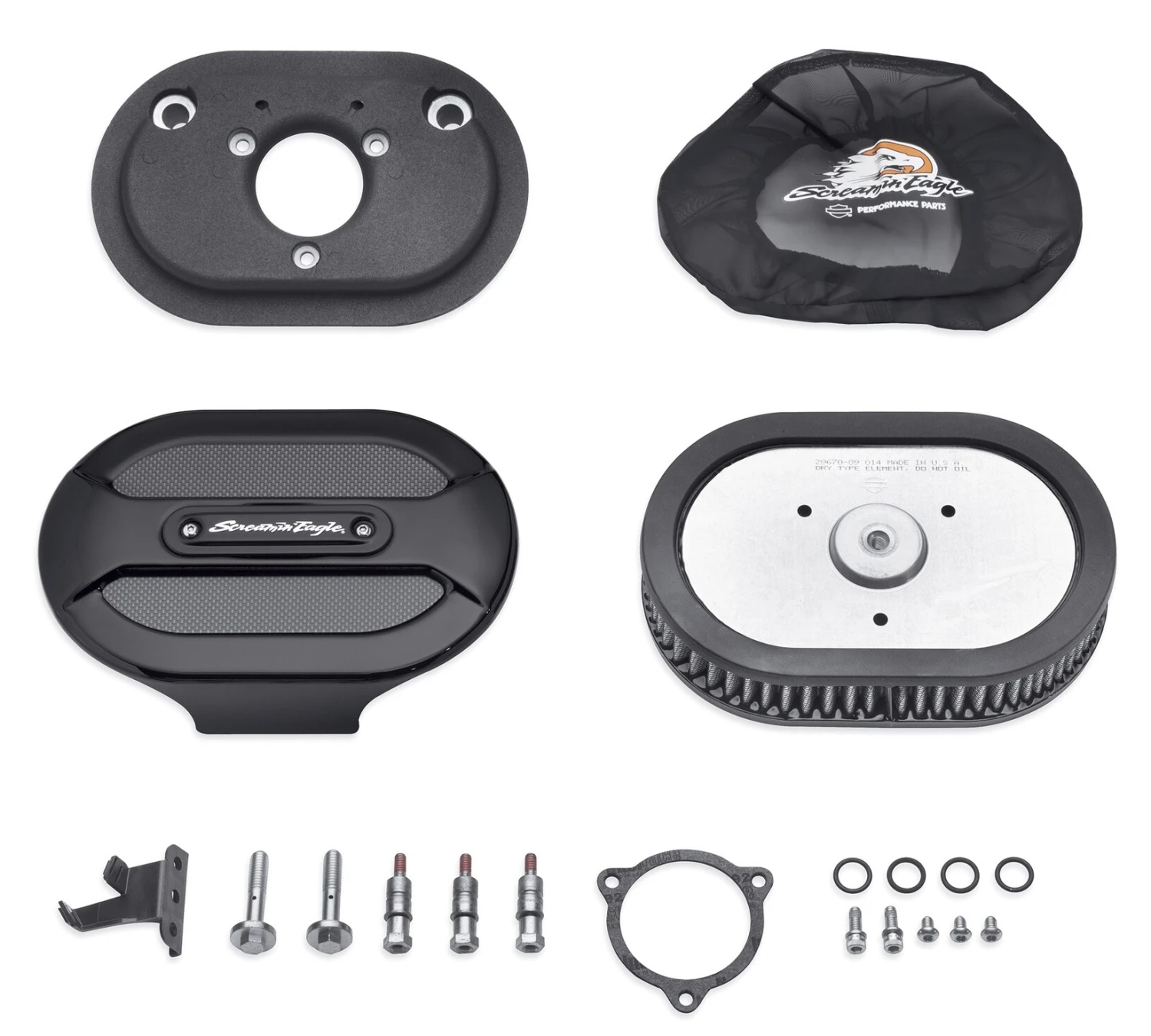 Harley Davidson Screamin Eagle Ventilator Elite Air Cleaner Kit, Black