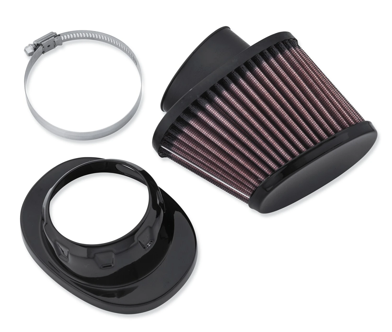 Harley Davidson Screamin Eagle High-Flo K&N Air Filter Element Heavy Breather, Black