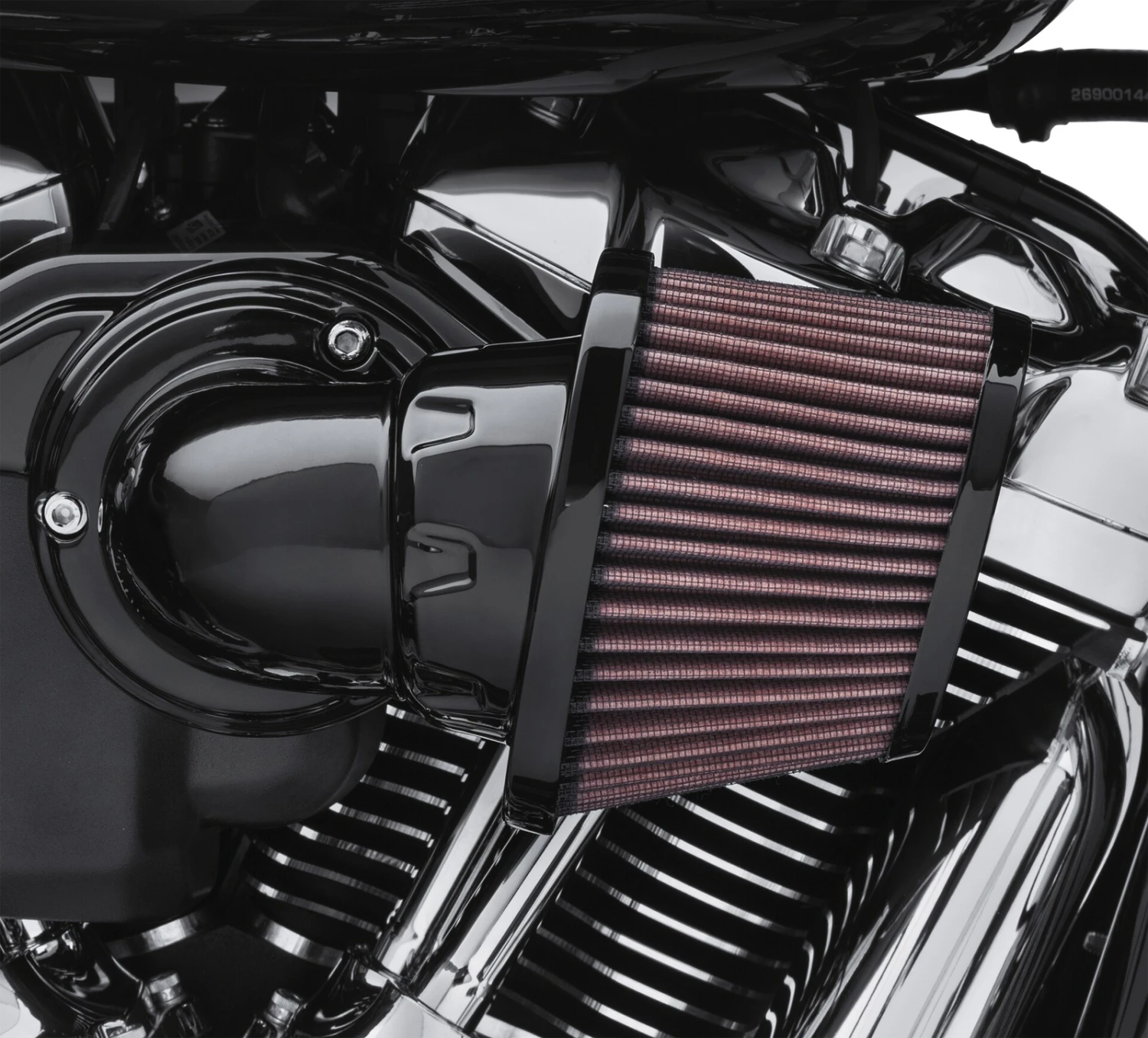 Harley Davidson Screamin Eagle High-Flo K&N Air Filter Element Heavy Breather, Black – Bild 2