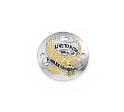 Harley Davidson Timer Cover Live To Ride Gold