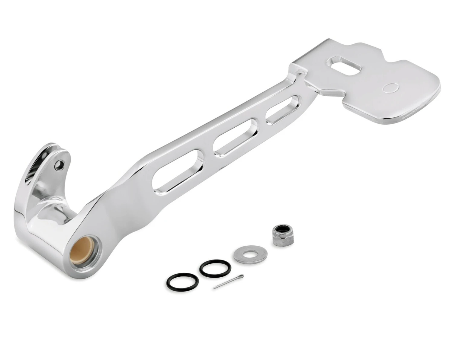 Harley Davidson Billet Style Rear Brake Lever, Standard Length Chrome