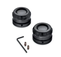 Harley Davidson Front Axle Nut Covers Dominion Gloss Black