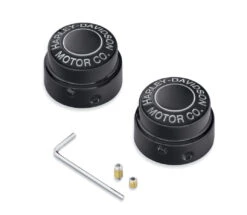 Harley Davidson Front Axle Nut Covers H-D Motor Co. Black