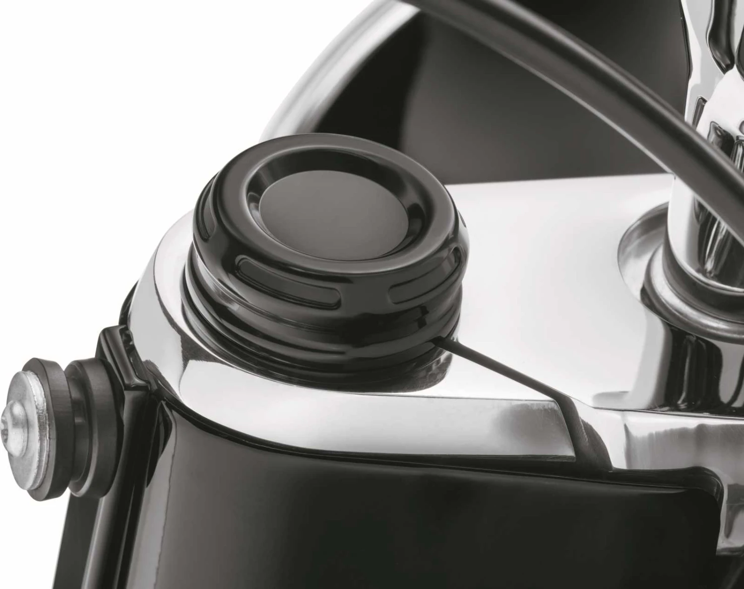 Harley Davidson Dominion Fork Nut Covers Gloss Black – Bild 2