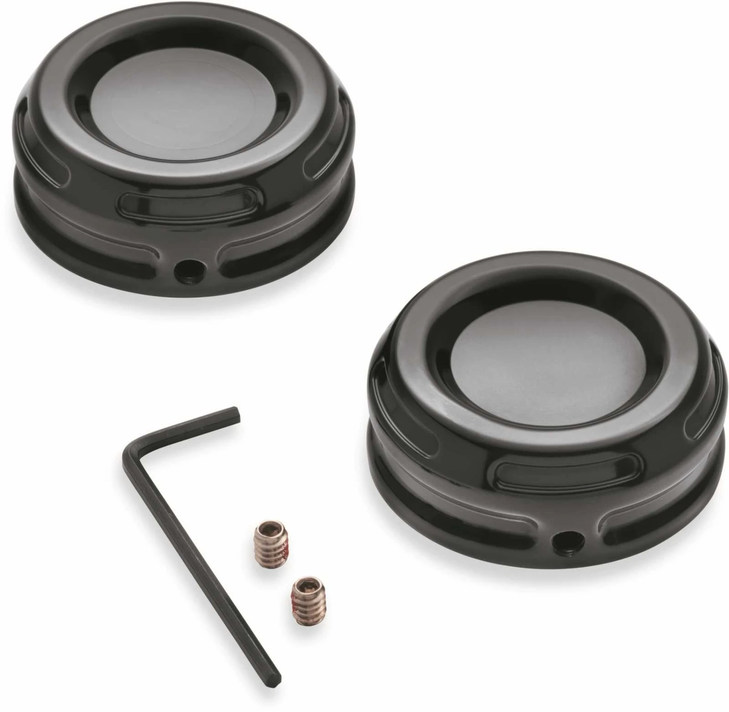 Harley Davidson Dominion Fork Nut Covers Gloss Black