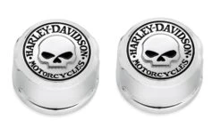 Harley Davidson Willie G Skull Swingarm Pivot Bolt Cover Kit