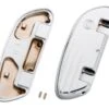 Harley Davidson Swept Wing Passenger Footboard Pans Grooved Chrome