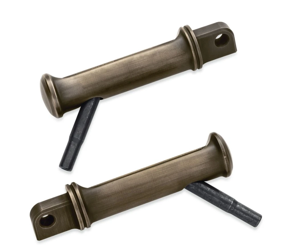 Harley Davidson Brass Footpegs With Styled Wear Peg