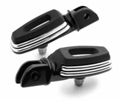Harley Davidson Empire Small Rider Footpegs Black Cut