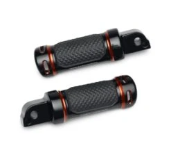 Harley Davidson Adversary Passenger Footpegs Black/orange