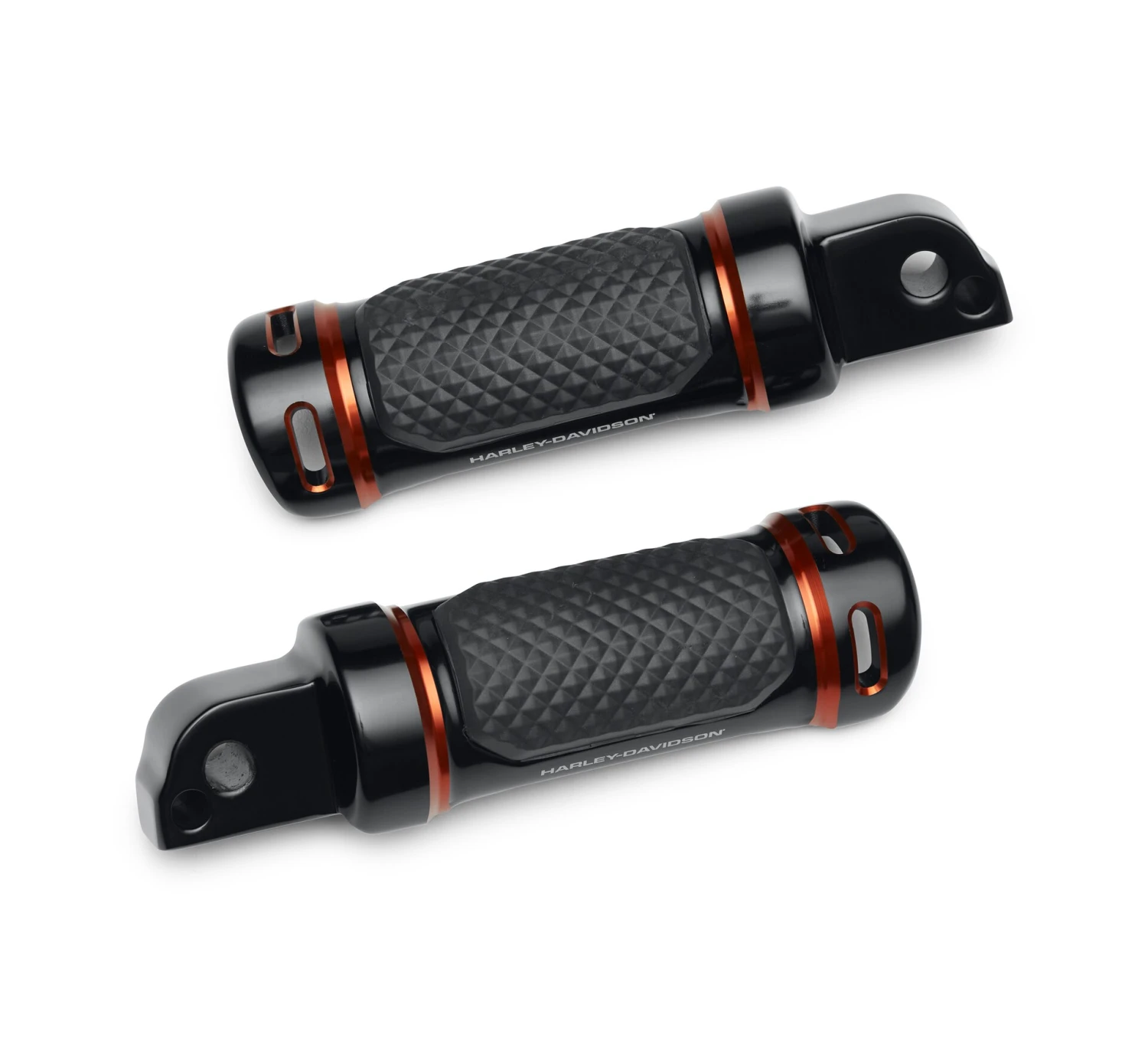 Harley Davidson Adversary Passenger Footpegs Black/orange