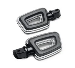 Harley Davidson Empire Passenger Footpegs Black Cut