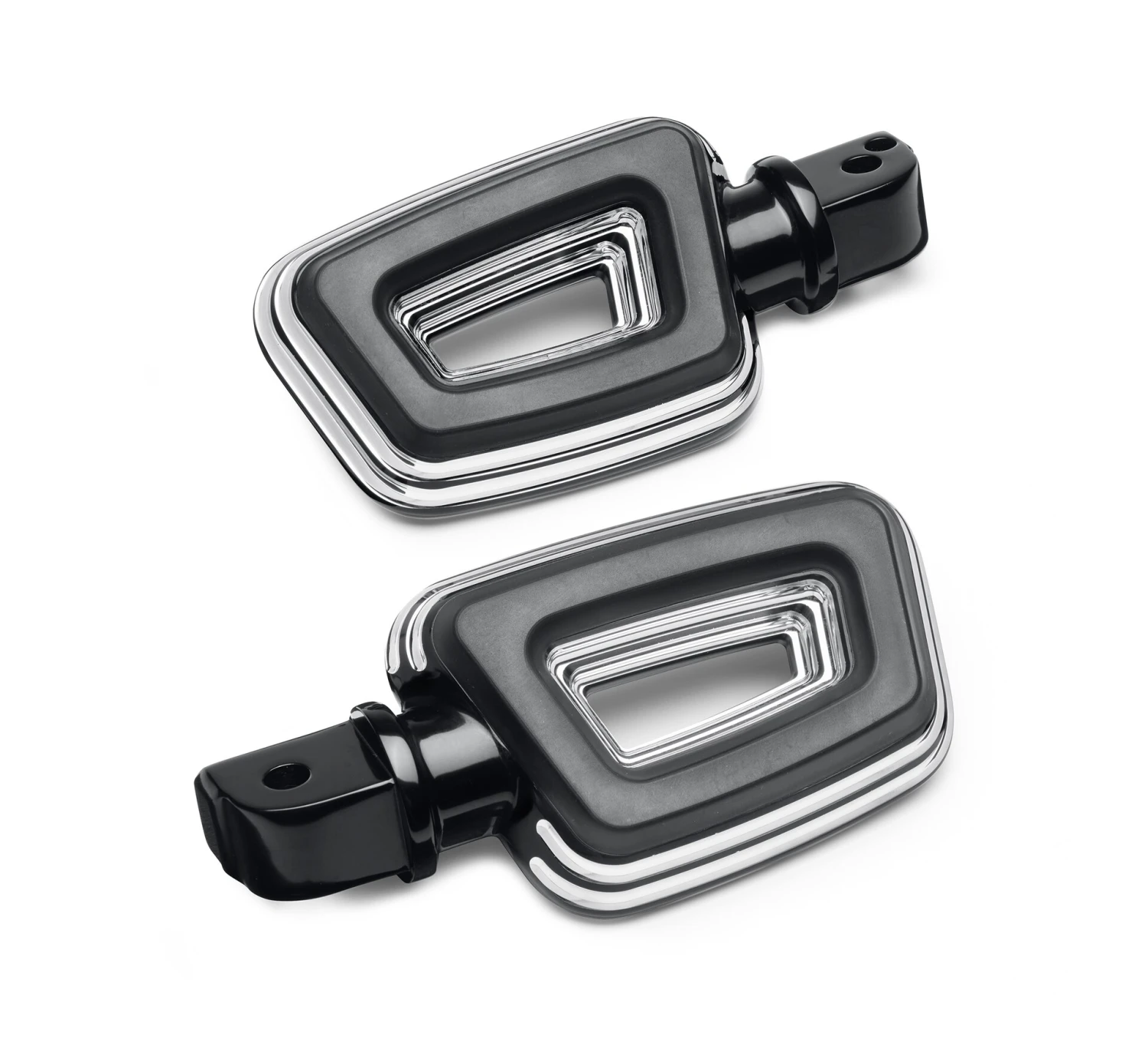 Harley Davidson Empire Passenger Footpegs Black Cut