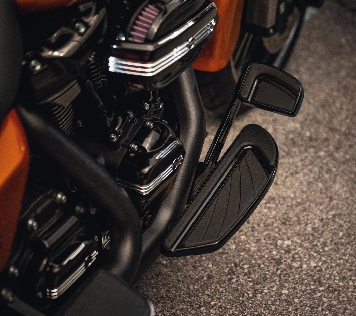 Harley Davidson Airflow Large Brake Pedal Pad Gloss Black – Bild 3