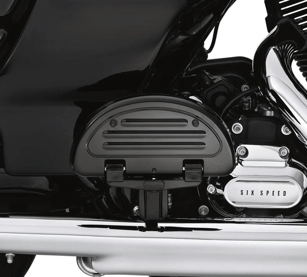 Harley Davidson Half-Moon Passenger Footboard Pans Gloss Black – Bild 2