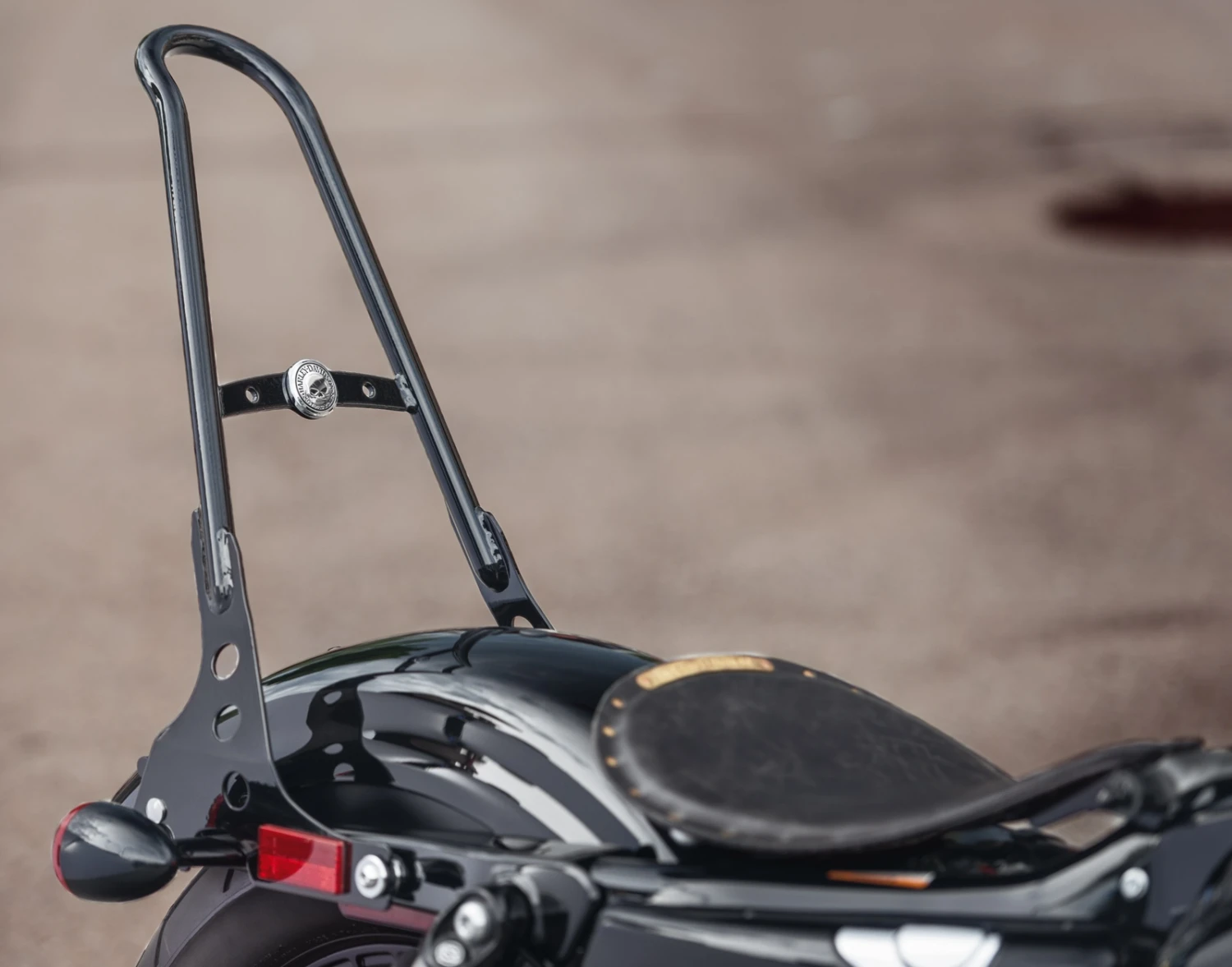 Harley Davidson One-Piece Detachable Sissy Bar Upright Gloss Black – Bild 2