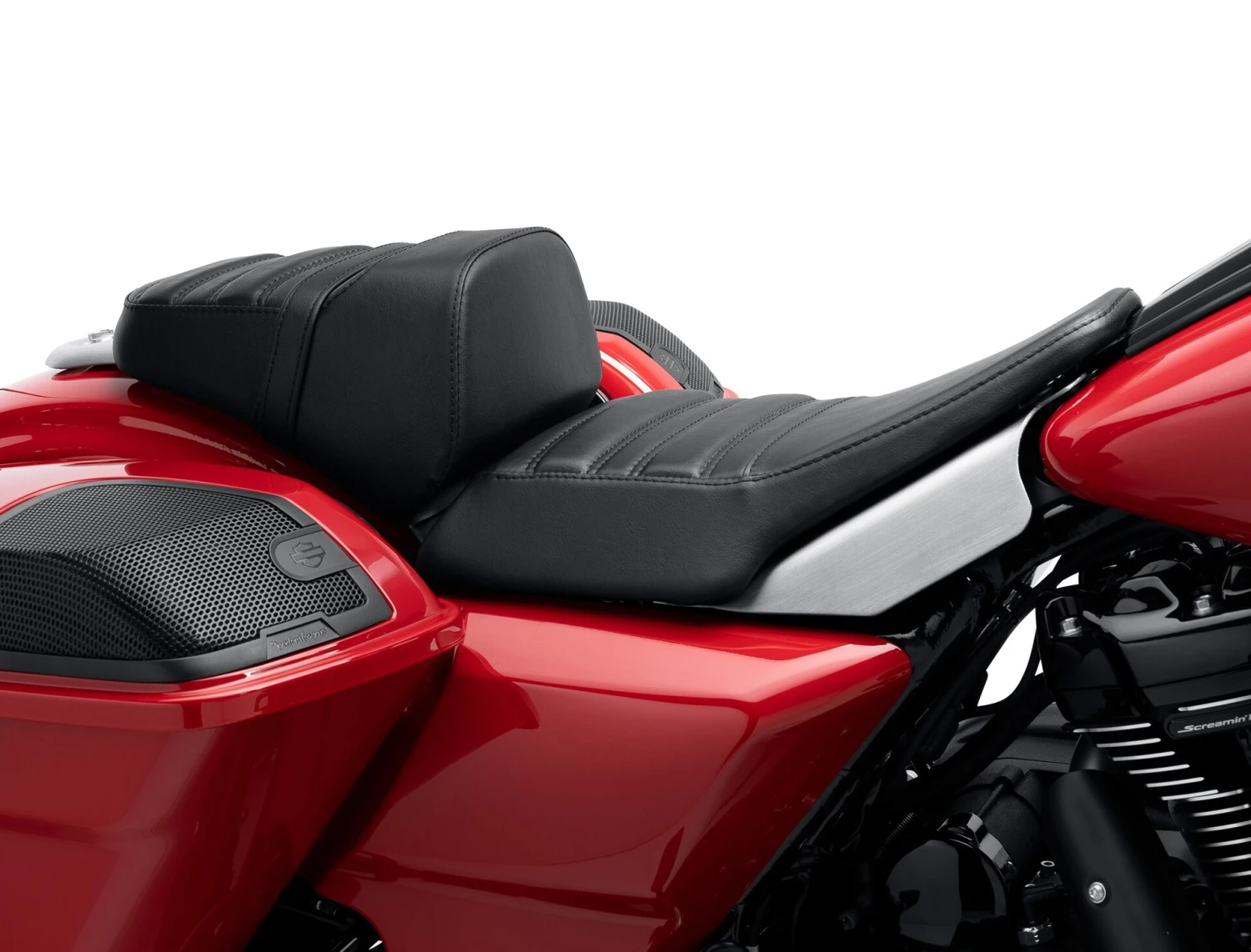 Harley Davidson Drag Seat 12" Brushed Alu & Black – Bild 2