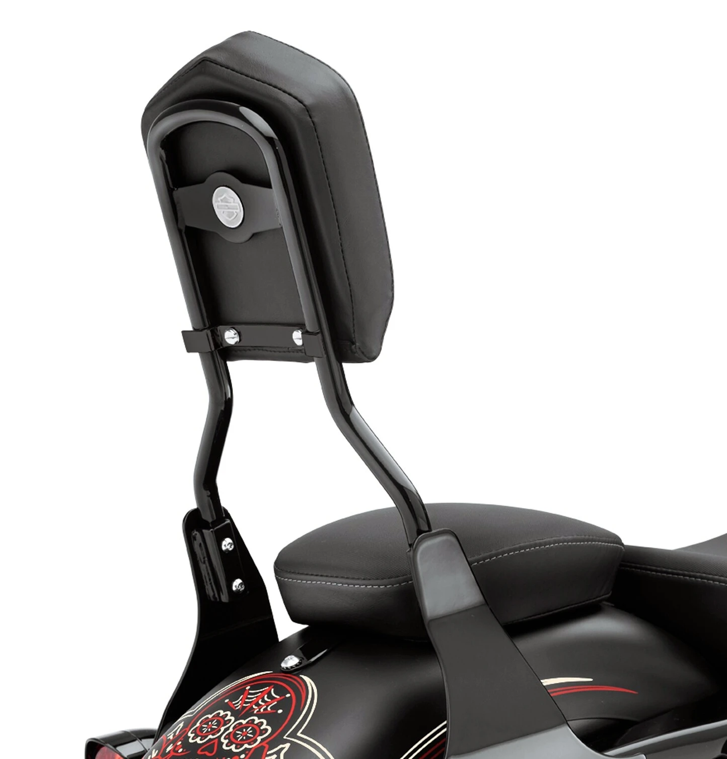 Harley Davidson Standard Round Bar Sissy Bar Upright Black – Bild 2