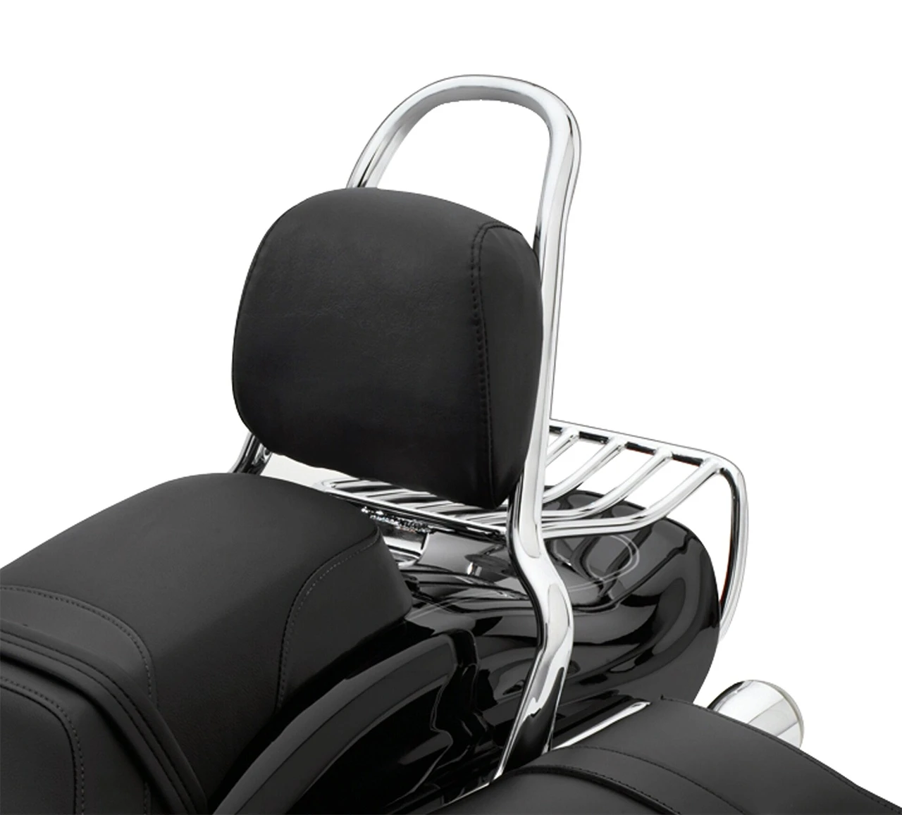 Harley Davidson Passenger Backrest Pad Leather Smooth Black – Bild 4