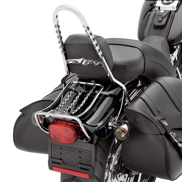 Harley Davidson Passenger Backrest Pad Leather Smooth Black – Bild 2