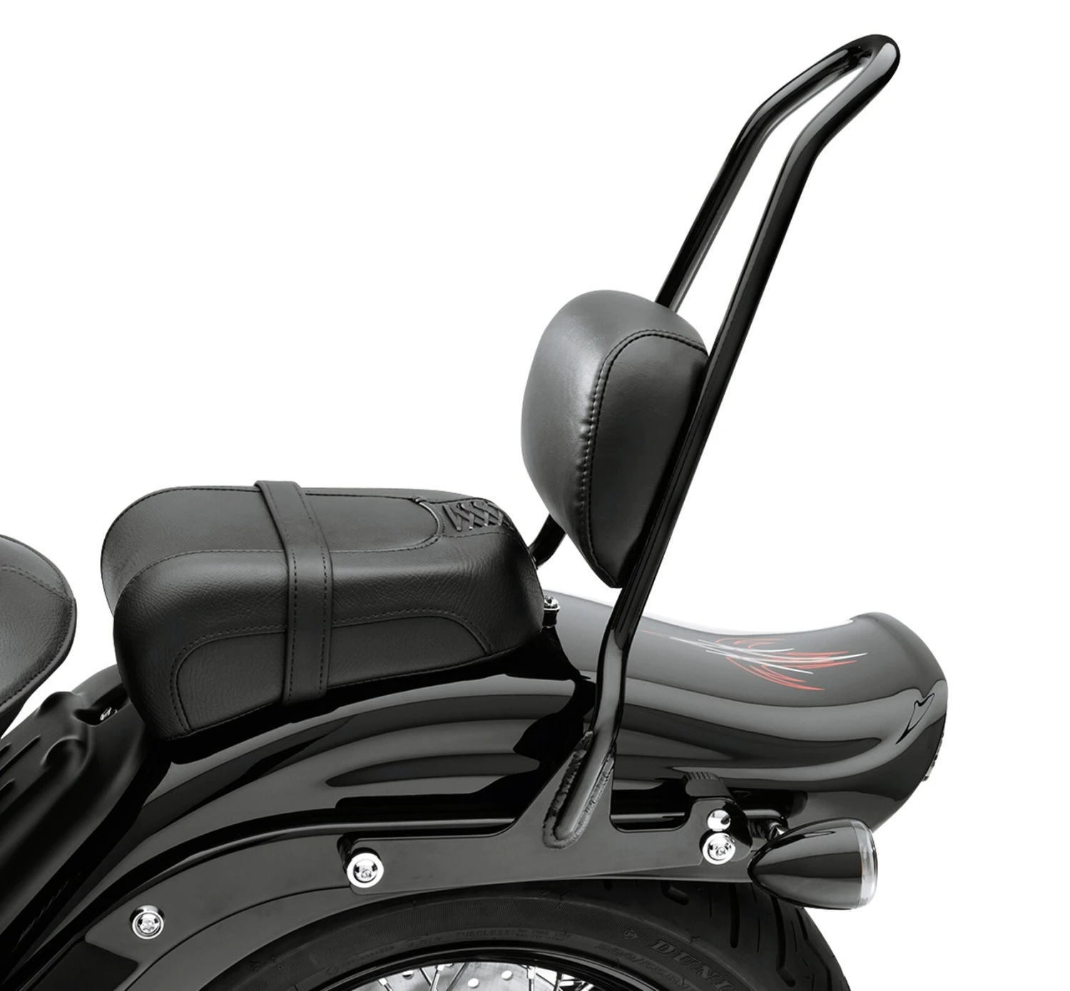 Harley Davidson One-Piece Detachable Tall Sissy Bar Upright Gloss Black – Bild 2