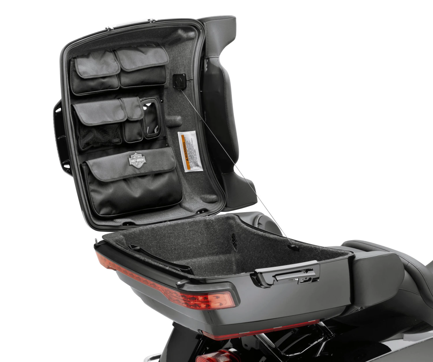 Harley Davidson Tour-Pak Lid Fitted Lining With Organizer Gray – Bild 2