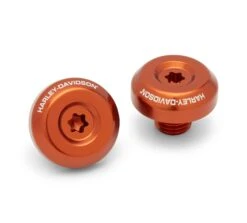 Harley Davidson Adversary Hand Grip End Caps Orange