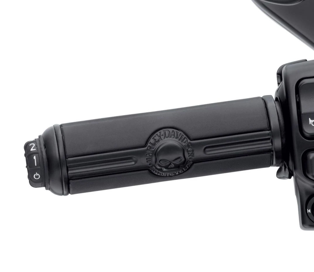 Harley Davidson Willie G Skull Hand Grips Heated Black – Bild 2