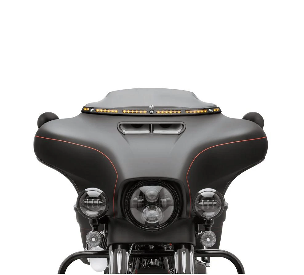 Harley Davidson Illuminated Windshield Trim, Black – Bild 3