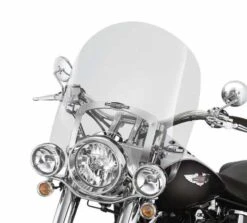 Harley Davidson King-Size Nostalgic Detachable Windshield 18" Light Smoke