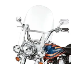 Harley Davidson King-Size Detachable Windshield23" Clear & Polished Braces