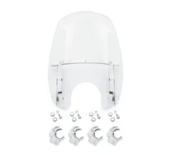 Harley Davidson Wind Splitter Quick-Release Compact Windshield 18" Clear & Polished
