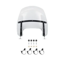 Harley Davidson Wind Splitter Detachable Compact Windshield 15" Light Smoke & Black