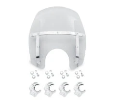 Harley Davidson Wind Splitter Quick-Release Compact Windshield 14" Light Smoke & Polished