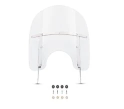 Harley Davidson King-Size Detachable Windshield 18" Clear & Polished