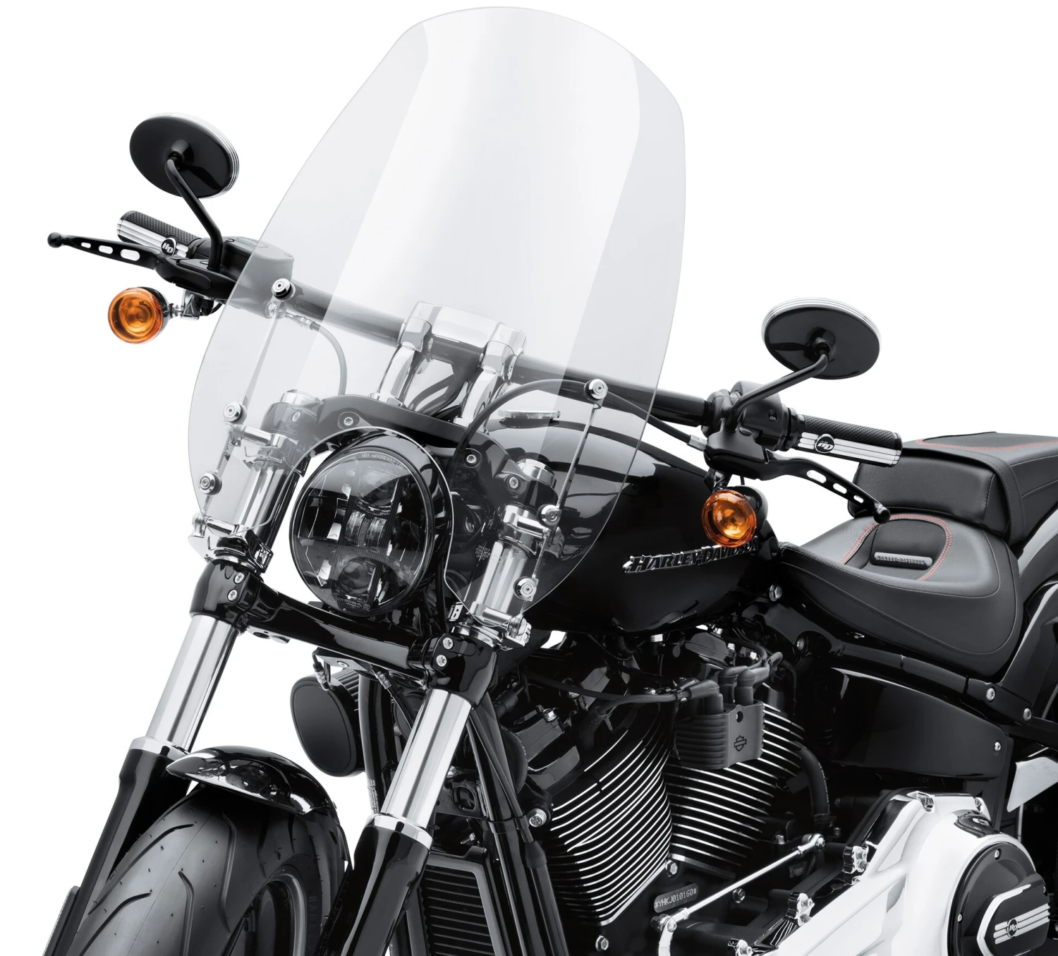 Harley Davidson Wind Splitter Quick-Release Super Sport 19" Windshield, Light Smoke & Polished – Bild 2