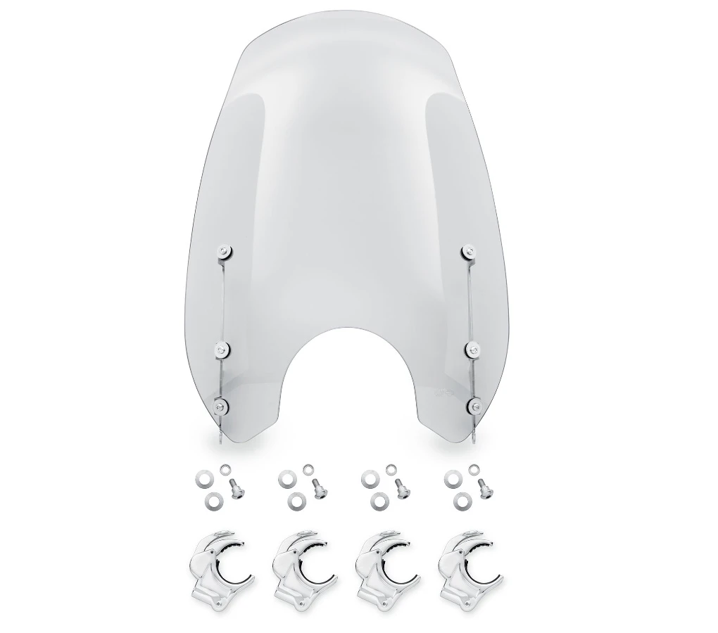 Harley Davidson Wind Splitter Quick-Release Super Sport 19" Windshield, Light Smoke & Polished