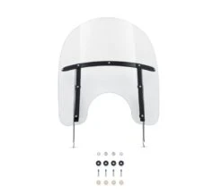 Harley Davidson King-Size Detachable Windshield 18" Clear & Black