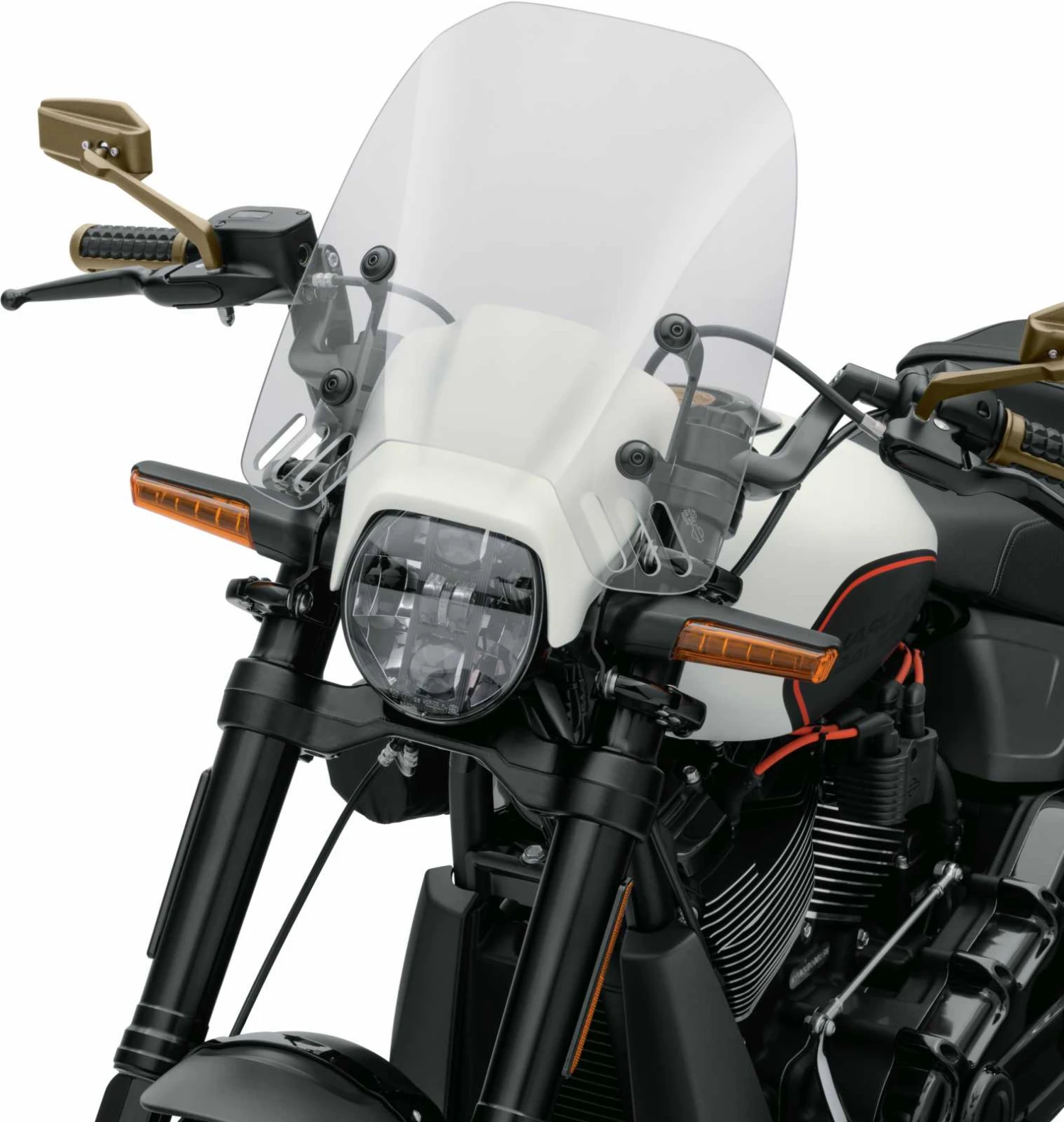 Harley Davidson Quick Release Compact Sport Windshield 16" Light Smoke, Medium Height – Bild 2
