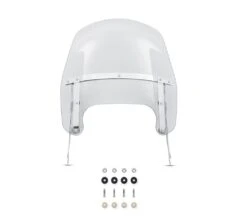 Harley Davidson Wind Splitter Detachable Compact Windshield 15" Light Smoke & Polished